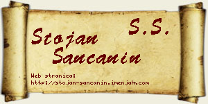 Stojan Sančanin vizit kartica